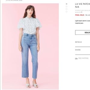 Rebecca Taylor la Vie patched jeans